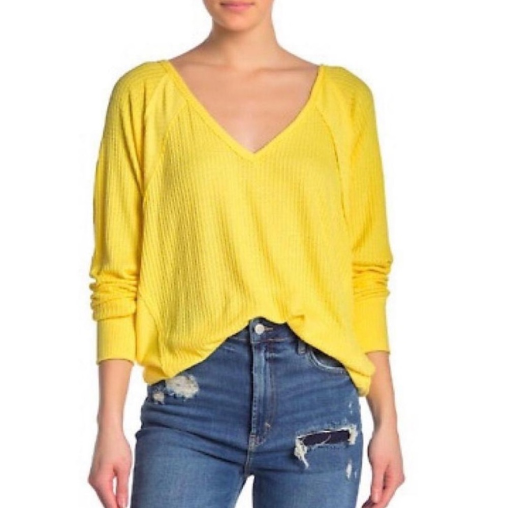 Free People Santa Clara thermal in noon sun ☀️ size xs